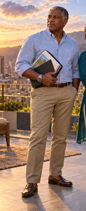Emmanuel Grant holding a document folder